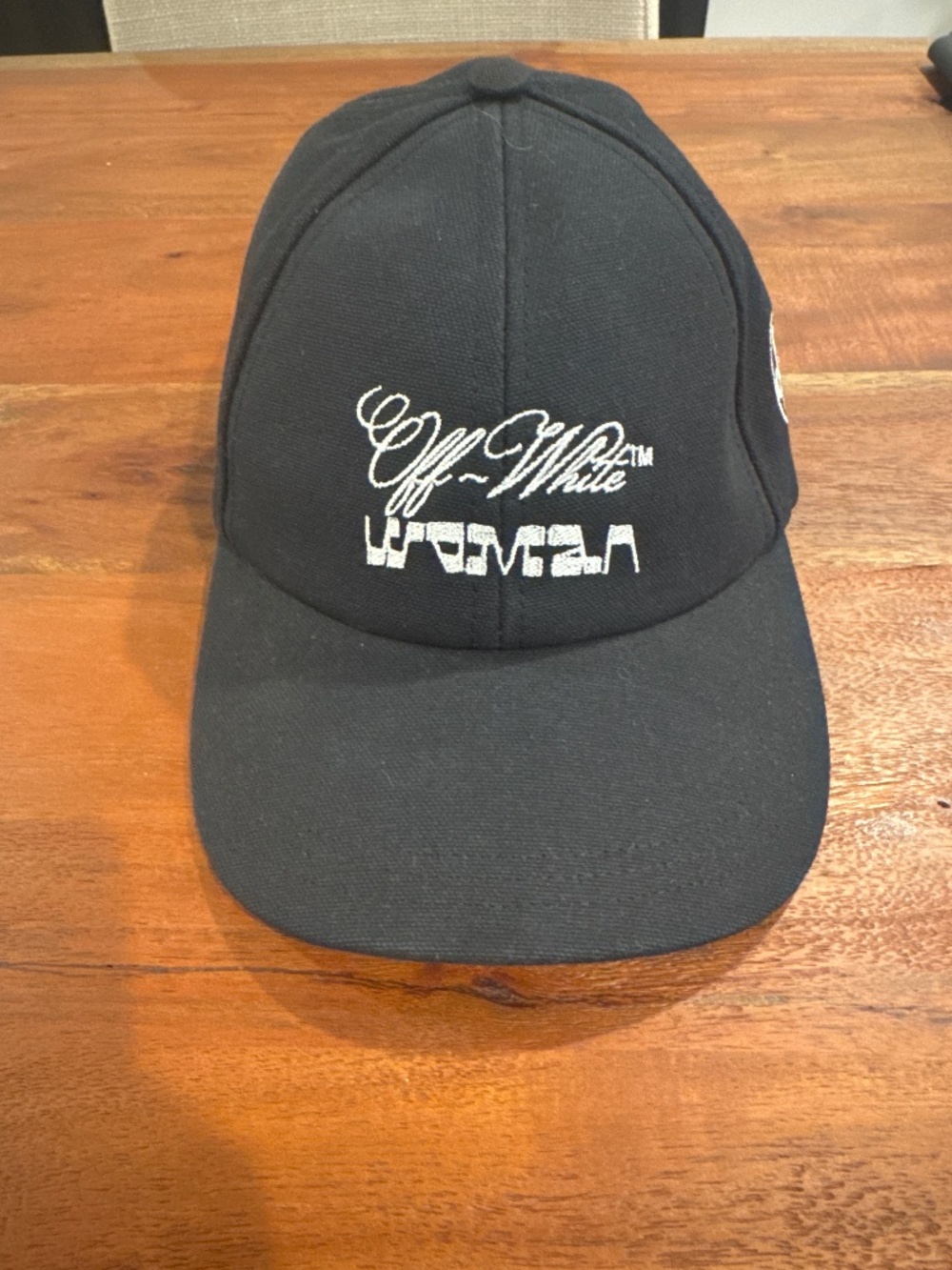 Off White black and white embroidered baseball cap